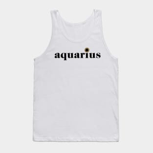 Aquarius Sunflower Zodiac Tank Top